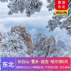 廣東到東北旅游惠游東北雙飛6日游 哈進長出魔鏡長白山 中國雪鄉 小韓國延吉
